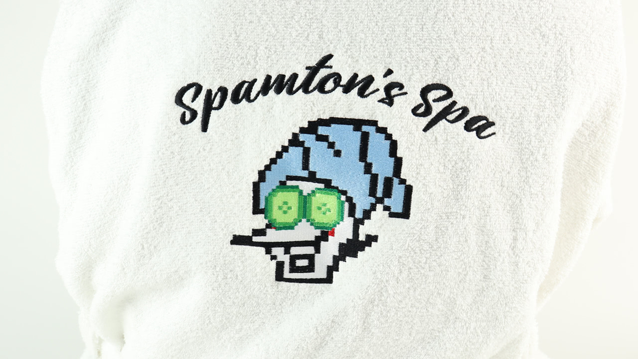 刺しゅう入り バスローブ&スリッパ セット